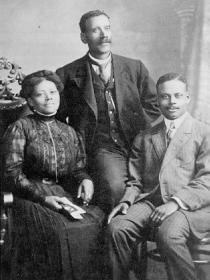 Old photograph of a family